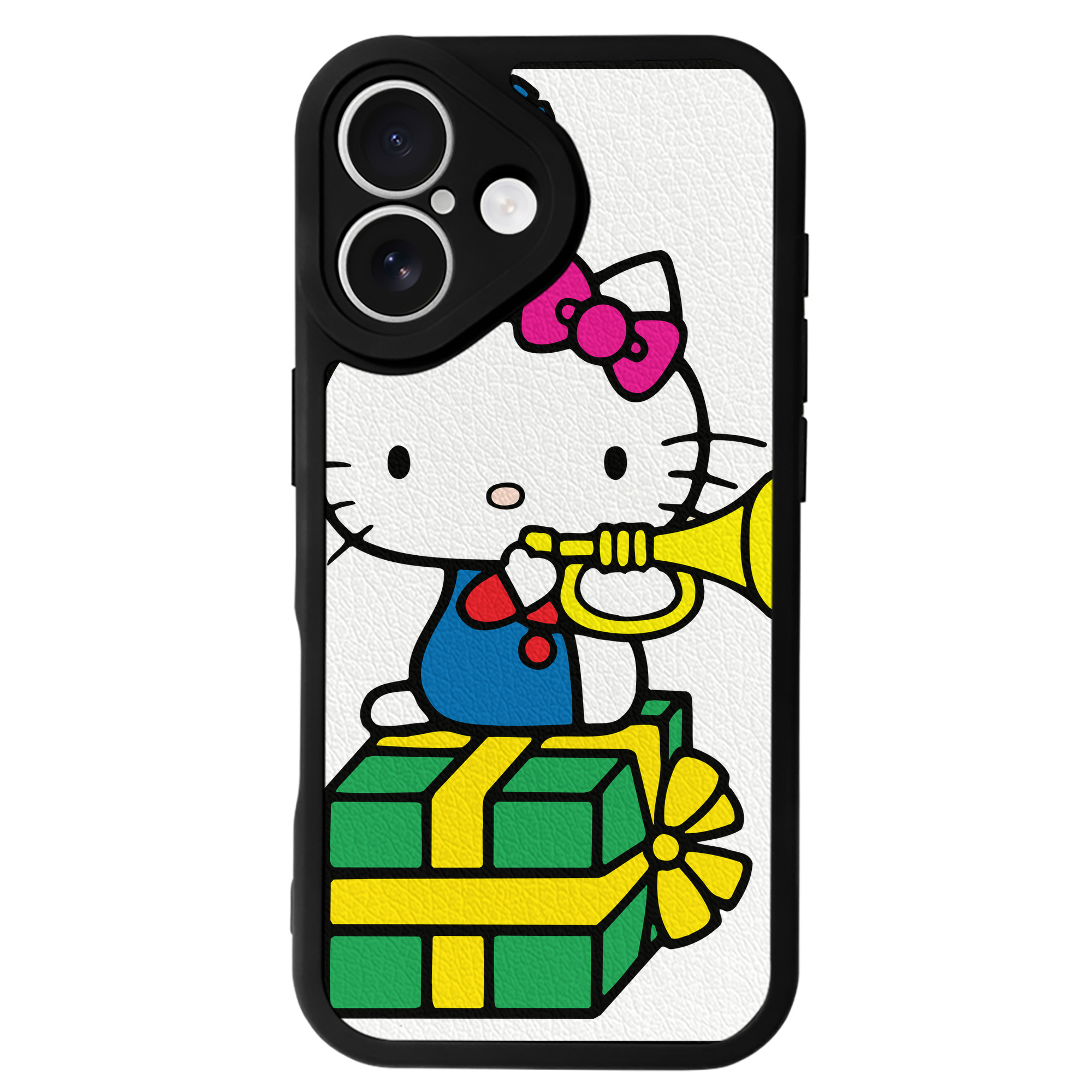 （画像用） Hello Kitty ハローキティ 【iPhone 16シリーズ対応】シリコンスマホケース（レザー調） 材質：シリコン